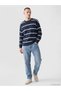 Quality Parts from Çelebi Store Zero Roba Yaka Striped Men's Knitwear Sweater - 5