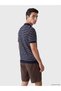 Rmz Gi̇yi̇m Farkiyla Devrik Roba Collar Striped Men's Knitwear T-Shirt - 4