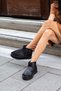Stoned Premium Fur Black Women's Boots 00298 - 2