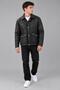 Baklava Pattern Fur Inside Bag Pocket Faux Leather Coat Kmd 855_50534 - 5