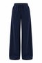 Women's Navy Blue Flat-Leg Modal Fabric Sweatpants with Pockets - 7