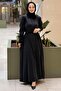 Missdalida Pocket Cover Shirt Collar Long Dress