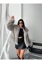 Women's Faux Fur Plush Coat Oversized Snap Button Double Pocket Winter Fur Coat - 2