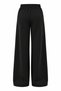 Women's Black Straight-Leg Modal Fabric Sweatpants with Pockets - 9