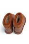 Tan Waterproof Fur Lined Warm Simple Design Comfortable Sole Ankle Length Rain Boots - 4