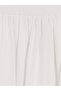 Alita City Natuvera White Poplin Plain Midi Women's Skirt with a Difference - 6