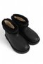 Black, Easy-To-Wear Rain Boots with Fur Inside, Waterproof and Practical for Use. - 2