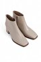 Mink Flexible Sole Comfortable Form Side Zipper Medium Thick Heeled Ankle Boots - 3