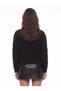 Black Acrylic Textured Crew Neck Standard Fit Colorful Pompom Detailed Patterned Knitwear Cardigan - 2