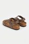 Brown Cork Sole Lightweight Double Buckle Flip-Flop Anatomical Sandals - 2