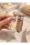 Bulldog Dog Figured Bone-Looking Acetate Large Size Hair Clip - 2