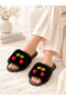 Women's House Slippers Plush Soft Comfortable Cherry Detailed Gift Bundle Bridal Dowry Guest House Slippers - 3