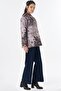 Gold Buttoned Patterned Jacket Mink - 6