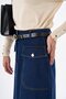 Denim Skirt with Pocket Bag Indigo - 6