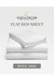 210TC Cotton Satin King Solid Bed Sheet Set 3PC | Soft Breathable Satin Flat Sheet 274x260 cm | 2 pillowcase 50x75 cm | OEKO-TEX & ECAS Certified - 3