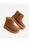 Girls' Tan Colored Fur Inside, Zippered, Lightweight, Flexible, Stylish Boots