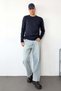 Men's Crew Neck Basic Knit Sweater Navy Blue - 26123 - 3