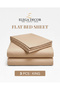 210TC Cotton Satin King Solid Bed Sheet Set 3PC | Soft Breathable Satin Flat Sheet 274x260 cm | 2 pillowcase 50x75 cm | OEKO-TEX & ECAS Certified - 3