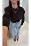 Dlvin Mila Dark Brown Crew Neck Basic Knitwear