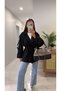 Nadisa Black Belted Short Premium Trench Coat