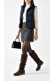 Artı-Artı006-0144 Women's Daily Beige Suede Rider Bellows Pull-On Boots