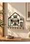 Home Wooden Wall Key Hanger with Large Balcony Design - Modern Home Gift Key Holder (25.5X27 cm) - 3