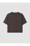 Two Mt Shop Quality Soulife Brown Plain Loose & Baggy Short Sleeve Women's T-Shirt - 2
