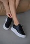 Trego Thick Heel Lace-Up Women's Sports Shoes - Black - 2