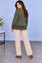 Women's Crew Neck Branch Leaf Embroidered Stone Detailed Textured Knitwear Sweater C27061-Khaki - 8