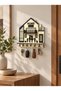 Home Wooden Wall Key Hanger with Large Balcony Design - Modern Home Gift Key Holder (25.5X27 cm) - 2