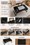 Decorative Folding Laptop Stand for Bed and Sofa, Breakfast Table with Cup Holder and Tablet Slot - Laptop Stand - 7