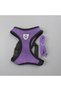 Purple Orthopedic Breathable Perforated Airy Dog Chest Harness + Leash Set