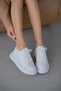 Trego Thick Heel Lace-Up Women's Sports Shoes - White - 3