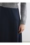 Gencc Quality Lcw Grace Navy Blue Interlock Plain Long Women's Skirt - 3