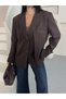 Valencia Women's Oversize Kruvaze Blazer Jacket - 3