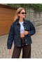 Women's Oversize Denim Jacket Navy Blue Kt001484 - 2
