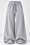 3 Pieces Black/Gray/Navy Blue Women's Wide-Legged Sweatpants High Waist Double Pockets Lace-Up Comfortable Fit Wide Leg Sports Pants - 3