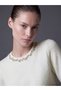 Lcw Everyday White Crew Neck Stone Embroidered Women's Knitwear Sweater - 2