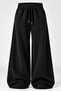 3 Pieces Black/Gray/Navy Blue Women's Wide-Legged Sweatpants High Waist Double Pockets Lace-Up Comfortable Fit Wide Leg Sports Pants - 2