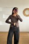 Brown Soft Textured Buttoned Blouse - 3