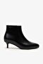 Nemesis Black Leather Kitten Heel Boots