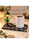 White Mug with Street Lamp Design and Scented Candle with Black Marble Base - 2