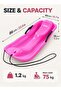 Double Sand & Snow Sled - Outdoor Plastic Skiing Board with Rope for Kids & Adults - Winter & Summer Fun - 4
