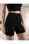 Women's Black High Waist Seamless Maxi Shorts, 45% Pima Cotton, 45% Micromodal, and 10% Elastane - 3