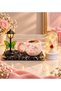 Pink Bow Mug with Led Street Light and White Angel Jar with Led Light-Up Heart Set
