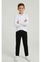 Boys' April 23 October 29 Show Outfit Long Sleeve Collared T-Shirt and Pants Set - 2