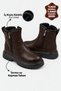 Children's Genuine Leather Boots with Fur Inside and Zipper, Winter Boots with Non-Slip Sole
