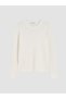 Alita City Farkıyla Lcw Everyday White Knitwear Patterned Oval Neck Women's Sweater - 5