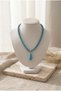 Handmade Turquoise Natural Stone and Drop End Special Design Necklace
