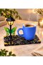 Blue Mug and Set of 5 Scented Colorful Macaron Candles with Led Street Lights - 4